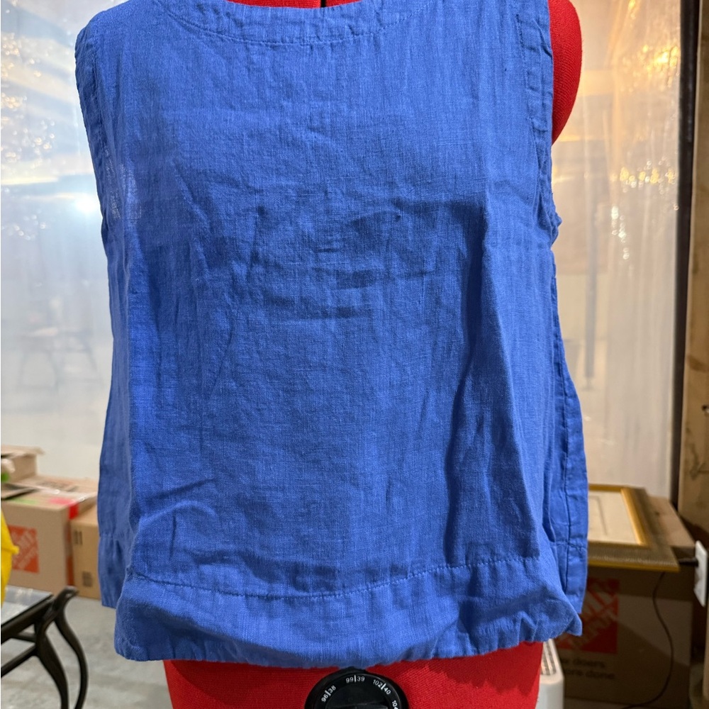 Blue Sleeveless Women's Top